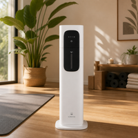 Humidificateur de sol grande capacité 10L avec stérilisation ultrasonique, brumisateur d'air intelligent à humidité constante pour usage domestique et hôtelier