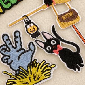 Parche bordado hecho a mano de Halloween con diseños de fantasma, calabaza, sombrero, gato y mano, para prendas, decoración festiva de plástico - Product Image 4