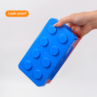 Nouveau jouet à couture gratuite brique conception sans BPA enfants en plastique isolé portable Bento boîte à lunch pour les enfants drôles école