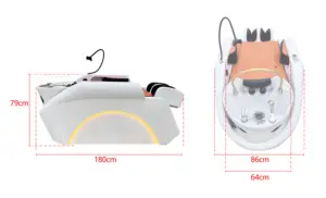 最新ファッションヘアウォッシュマッサージシャンプーチェア水循環ウォッシングヘアスパチェアシャンプーベッド自動シャンプーチェア