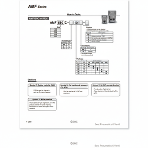 เครื่องกรองอากาศแบบนิวเมติก SMC AMF650-10กรองกำจัดกลิ่น - Product Image 1