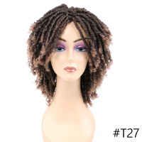 Perruque en fibre synthétique résistante à la chaleur, tresses africaines Spring Twist, Goddess Locs, Gypsy Locs, avec bonnet en maille élastique, densité 150%-180%