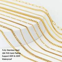 Mode En Acier Inoxydable Bijoux Collier Câble Rolo Figaro Franco Chaîne Or Serpent Corde Cubain Lien Chaîne Collier Pour Hommes Femmes