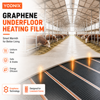 Système de chauffage électrique par film chauffant intelligent au graphène YODNIX 220V pour bâtiments d'élevage