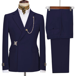<span class=keywords><strong>Traje</strong></span> de negocios para hombre de doble botonadura <span class=keywords><strong>con</strong></span> cuello de muesca, conjunto de 2 piezas, diseño antiarrugas y antidecoloración, venta al por mayor - Product Image 1