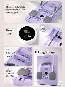 Planche <span class=keywords><strong>de</strong></span> fitness multifonctionnelle pour entraînement <span class=keywords><strong>de</strong></span> force, assistance aux sit-ups, musculation, planche réglable pour pompes - Product Image 5