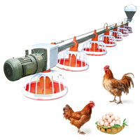 Solution complète de ligne d'alimentation pour volailles : Convoyeur à vis en tuyau galvanisé avec trémie et bac d'alimentation pour 10K-100K oiseaux