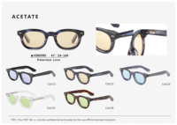 Lunettes de soleil polarisées rondes tendance pour hommes, style européen et américain, verres TAC UV400, monture en acétate faite à la main, design rétro, mode 2026