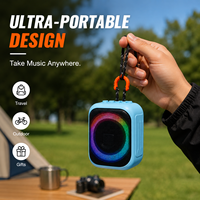 Mini enceinte portable sans fil RGB avec sangle de suspension, basses profondes, petite enceinte d'extérieur pour la revente