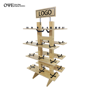 Cửa Hàng Bán Lẻ Kệ Gỗ Đứng Đặt Sàn Giá Trưng Bày Mũ Bóng Chày - Product Image 3