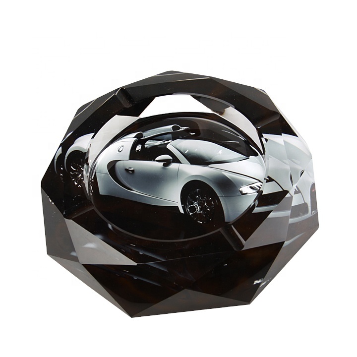 Роскошная пепельница с индивидуальным логотипом, пепельница для сигар 180 мм, белая прозрачная Роскошная Квадратная Пепельница k9 из хрусталя/стекла