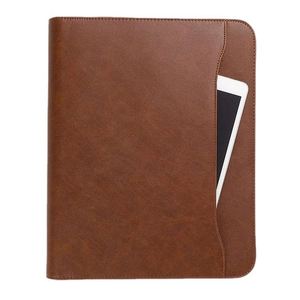 Multi-function PU Leather <b>Documents</b> Organizer <b>Bag</b> Detachable 3-Ring Notepad Files Folder for <b>Documents</b> Zipper Closure Portfolio - Product Image 4