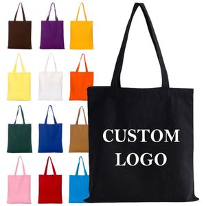Sacs fourre-tout en toile vierge en gros pour femmes, grande capacité, sacs d'épicerie réutilisables en toile de coton avec logo personnalisé - Product Image 1