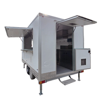 Chariot alimentaire mobile en fibre de verre à vendre – Remorque pour hot-dogs, boissons, glaces avec cuisine de rangement pour la vente mobile de bonbons