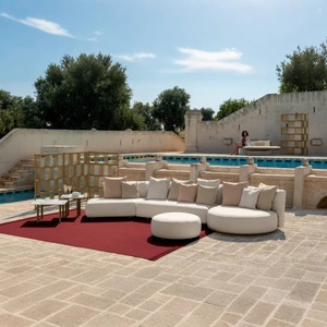 Ensemble de canapés de jardin en métal aluminium avec table basse pour meubles d'extérieur - Product Image 2
