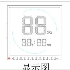 맞춤형 세그먼트 LCD 디스플레이 산업용 타이머 2자리 7세그먼트 시계 LCD 패널 모노 디지털 타이머 TN 세그먼트 LCD 스크린 모듈 - Product Image 2