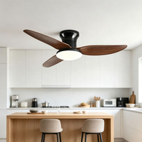 Ventilateur de plafond LED moderne et simple avec télécommande et moteur DC 40 pouces pour restaurant et salon