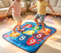 Tapis de danse numérique interactif pour enfants avec chiffres musicaux, tapis de jeu éducatif précoce pour l'apprentissage des rythmes