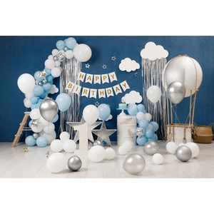 Fondo de fotografía para bebé recién nacido, globo de 1er cumpleaños, pastel, fiesta, accesorios de estudio fotográfico - Product Image 2