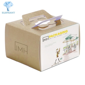 Caja de Pastel Personalizada con Ventana y Asa de Papel para Cumpleaños, Impresa a Medida, de 6, 8, 12 Pulgadas, 10x10 - Product Image 6