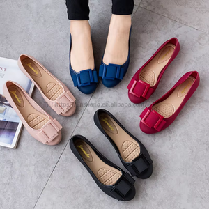 Factory Wholesale Women's Bow Decorated Flat <b>Shoes</b> - Comfortable Square Toe Ballet Flats for Daily Wear - Product Image 1