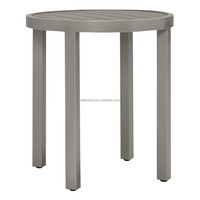 Table ronde de balcon d'extérieur, table portable en faux bois