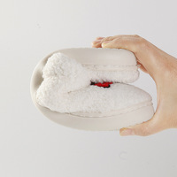 Cadeaux de Thanksgiving : Pantoufles douces et chaudes en fourrure pour femmes, couleur unie, pour la maison et la chambre, semelle en PVA, chaussures pantoufles en fourrure pour femmes