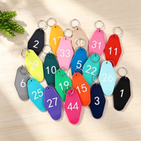 Porte-clés vierges en gros pour hôtels, porte-clés vintage en acrylique personnalisables avec logo pour étiquettes de bagages DIY, cadeaux et décorations