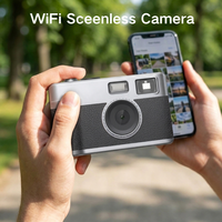 Kamera Retro Vintage Versi WiFi 12 MP, Kamera Digital Tanpa Layar, Kamera Snap Tanpa Layar untuk Berkemah