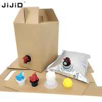 JIJID 1L 2L 3L 5LAseptic Sac à bavette pour vin dans une boîte en feuille d'aluminium PE Valve d'étanchéité pour vin boisson jus lait eau minérale emballage