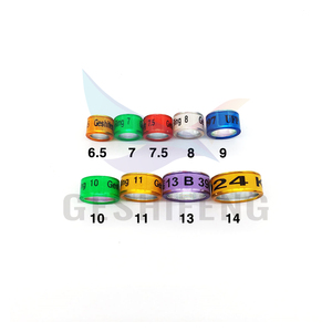 2024 Multi-Color Vogel Drager <span class=keywords><strong>Aluminium</strong></span> Vogel Duif Postduif Voet Ring Poot Ring Vogel Poot Ring Ring Met Woord Oorbellen - Product Image 2