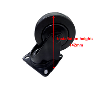 Meilleure roue pivotante réglable en nylon plastique de 100 mm, capacité de charge de 90 kg, écologique, légère, pour usage industriel et scolaire, noire