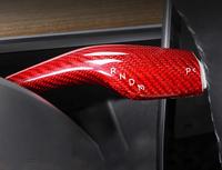 Couverture décorative de protection de main de barre d'essuie-glace de panneau de volant de fibre de carbone véritable pour des accessoires d'intérieur de voiture de Tesla Model 3 Model Y