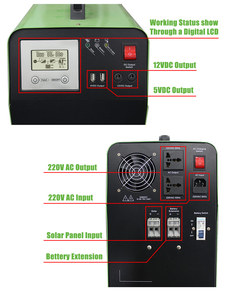 Système d'énergie solaire portable de 500 W adapté pour l'éclairage domestique et la recharge de téléphones - Product Image 5