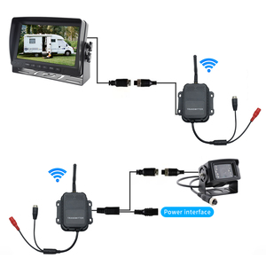 4 pin hàng không 4X Transmitter TX và 1X Receiver RX <span class=keywords><strong>2.4GHz</strong></span> 300m truyền khoảng cách cho xe tải xe buýt RV có dây & Hệ thống không dây - Product Image 2