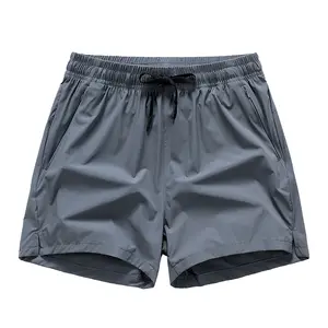 Men's Casual Gym Shorts Breathable Nylon Sports Shorts with Pockets Drawstring Quick Dry Running Shorts