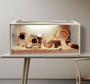 <span class=keywords><strong>Cage</strong></span> pour <span class=keywords><strong>hamster</strong></span> personnalisée en bois à mâcher 40 pouces Cages pour cochons d'inde Habitat de souris et de rats avec dessus ouvrable et feuilles acryliques - Product Image 6