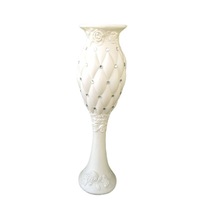 Grand vase en plastique blanc pour fleurs, tendance, pour mariage, fête, événement, décoration extérieure