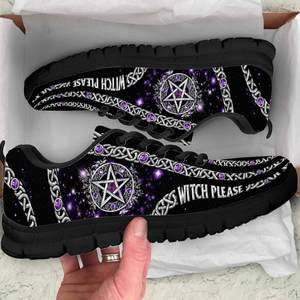 Witch Please Purple Pentagram Sneakers Drop Shipping Zapatos para correr al aire libre resistentes a la suciedad Imprimir bajo demanda Zapatos <span class=keywords><strong>de</strong></span> plataforma Casuales - Product Image 4