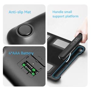 Smart 8 elektroda Digital keseimbangan bioimpedansi skala komposisi elektronik kaca kamar mandi menggunakan ukuran air lemak tubuh 180kg - Product Image 3