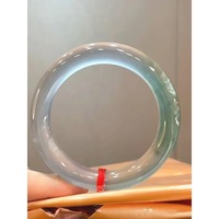 Véritable Myanmar Mine Bois Glace-Like Femmes Haute Glace Flottant Fleurs Barre Ronde Hydratant Jade Bracelet Cadeau En Gros