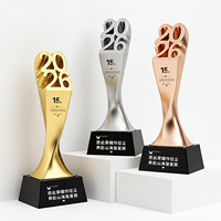 Trofeo Personalizado de Resina y Metal de Alta Calidad 2026, con Grabado, para Competencias, Premios Creativos a Personal Destacado, Reuniones Anuales