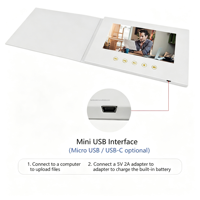 Brochure Pubblicitaria Personalizzata A5 con Schermo LCD HD Digitale da 7 Pollici, Alta Configurazione per Affari e Pubblicità