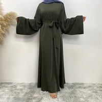 Abaya fermée simple à porter au quotidien pour les femmes musulmanes, multicolore