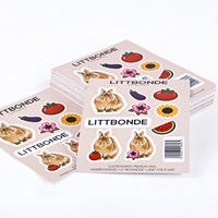 Lembar Stiker Kustom Vinyl Tahan Air Die Cut Label Stiker Lembar Logo Personalisasi Kartun Anak-anak Hewan Unicorn Hadiah Pesta