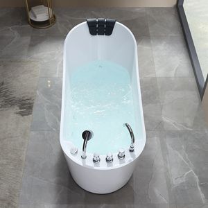Modern Bathroom Artificial Stone <strong>Japanese</strong> <strong>Soaking</strong> Bath <strong>Tub</strong> Free Standing Acrylic SPA Massage Bathtub - Product Image 1