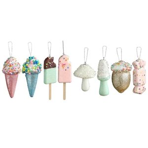 Adornos Navideños Coloridos, Carrito de Dulces, Colgante para Árbol de Navidad, Adornos de Helado Navideños - Product Image 3