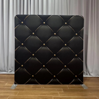 Support de tube en aluminium réutilisable, toile de fond en tissu cuir blanc, mur d'affichage en tissu pour salon professionnel et événement d'entreprise