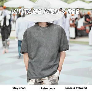 Camiseta de Hombre de Algodón 100% Tejido Sólido, Estilo Retro Vintage, Personalizable, Desgastada, Oversize, Lavado Ácido, Hip Hop - ¡Gran Oferta! - Product Image 2
