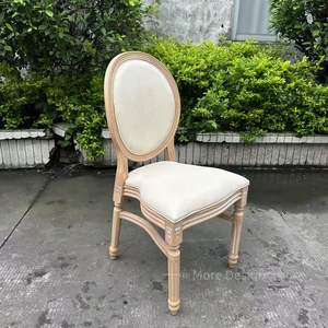 Chaise de <span class=keywords><strong>salle</strong></span> à manger de <span class=keywords><strong>mariage</strong></span> en bois du roi Louis XV Bistro en bois massif pour événements de ferme antique française - Product Image 2